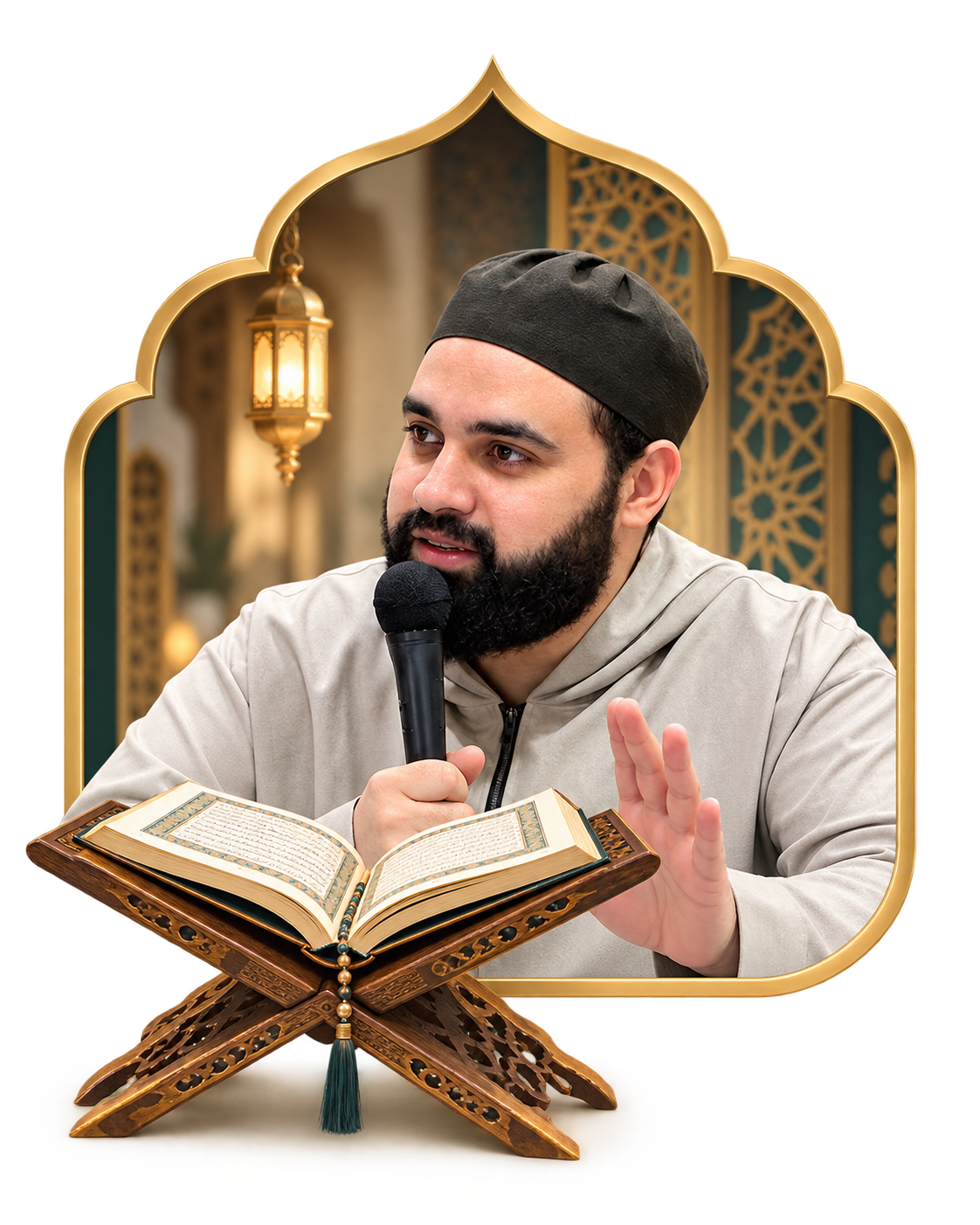 الشيخ عبد الرحمن الزواوي مع المصحف الشريف